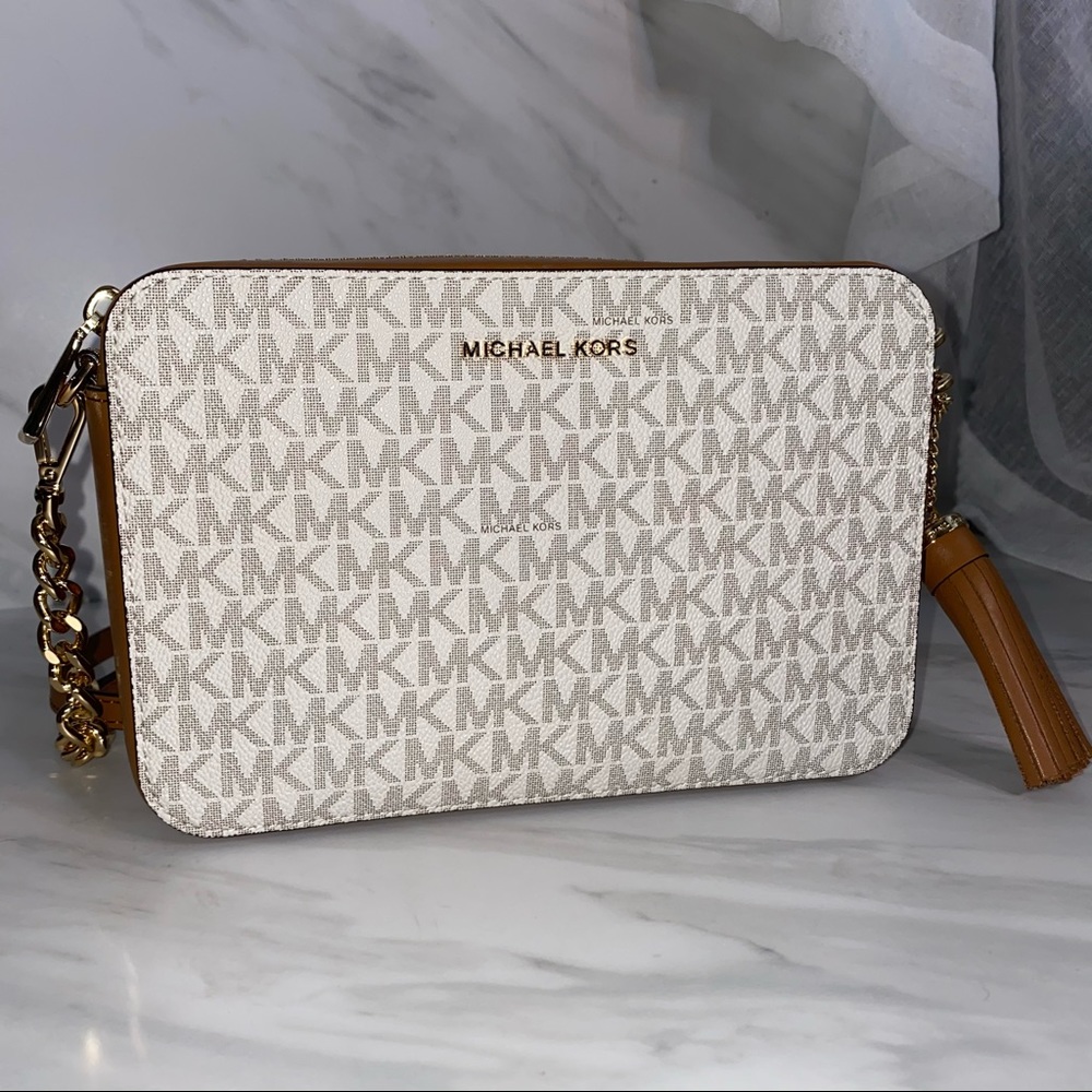 Michael Kors Medium Logo Leather Camera Bag